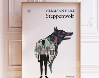 Hermann Hesse Steppenwolf Book Cover Art Print (Digital Download)