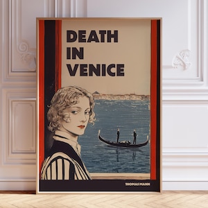 Death In Venice, Tod In Venedig, Mort à Venise, German Literature, European Literature, Book Lover Gift, Literary Art, Thomas Mann, Book Art