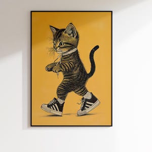 Cute Cat Art | Printable Cat Art | Funny Cat Print | Funny Animal Art | Cute Cat Digital Wall Art | Cat Home Decor | Cat Lover Printable