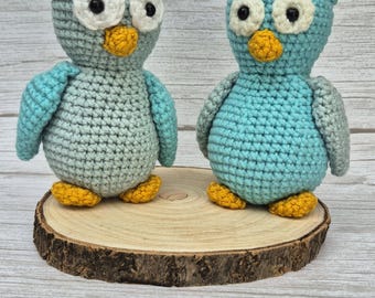 Búho de peluche de ganchillo / Búho amigurumi adorable / Búho de peluche hecho a mano / Decoración infantil / Regalo de búho para niños / Animal de ganchillo