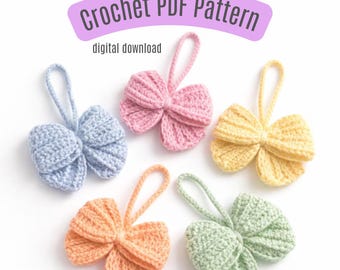 Crochet Bow Pattern PDF, Coquette Keychain Tutorial (Digital Download)