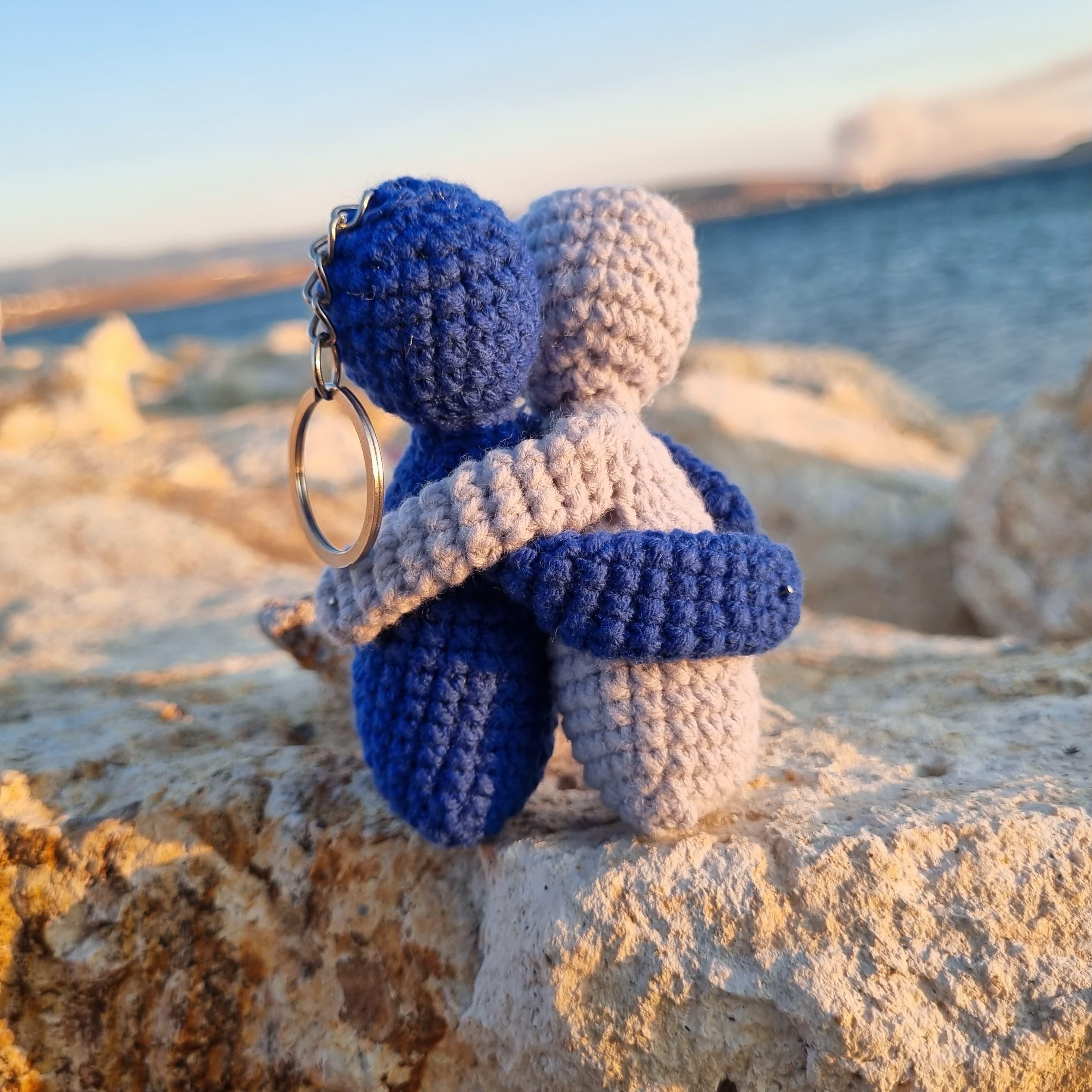 Handmade No-sew Crochet Hugging Figures Keychain Pattern (PDF) - Etsy