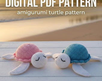 Easy Sea Turtle Crochet Pattern, Amigurumi Turtle (PDF Download)