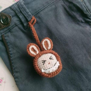 Labubu Keychain - Crochet Pattern for Teens Bag Decor | Cute Bunny Amigurumi Key Charm | Beginner-Friendly Crochet Animals Key Bag Accessory