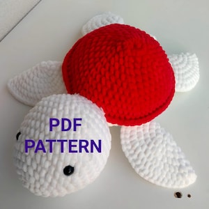 Crochet Pattern Amigurumi Turtle Toy PDF Download – Easy Turtle Plushie Stuffed Animal Sewing Pattern, Turtle Amigurumi Gift