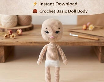 Amigurumi Baby Doll Crochet Pattern - DIY Toy (PDF Download)