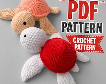 Gehaakt schildpadpatroon – amigurumi-knuffel (pdf-download)