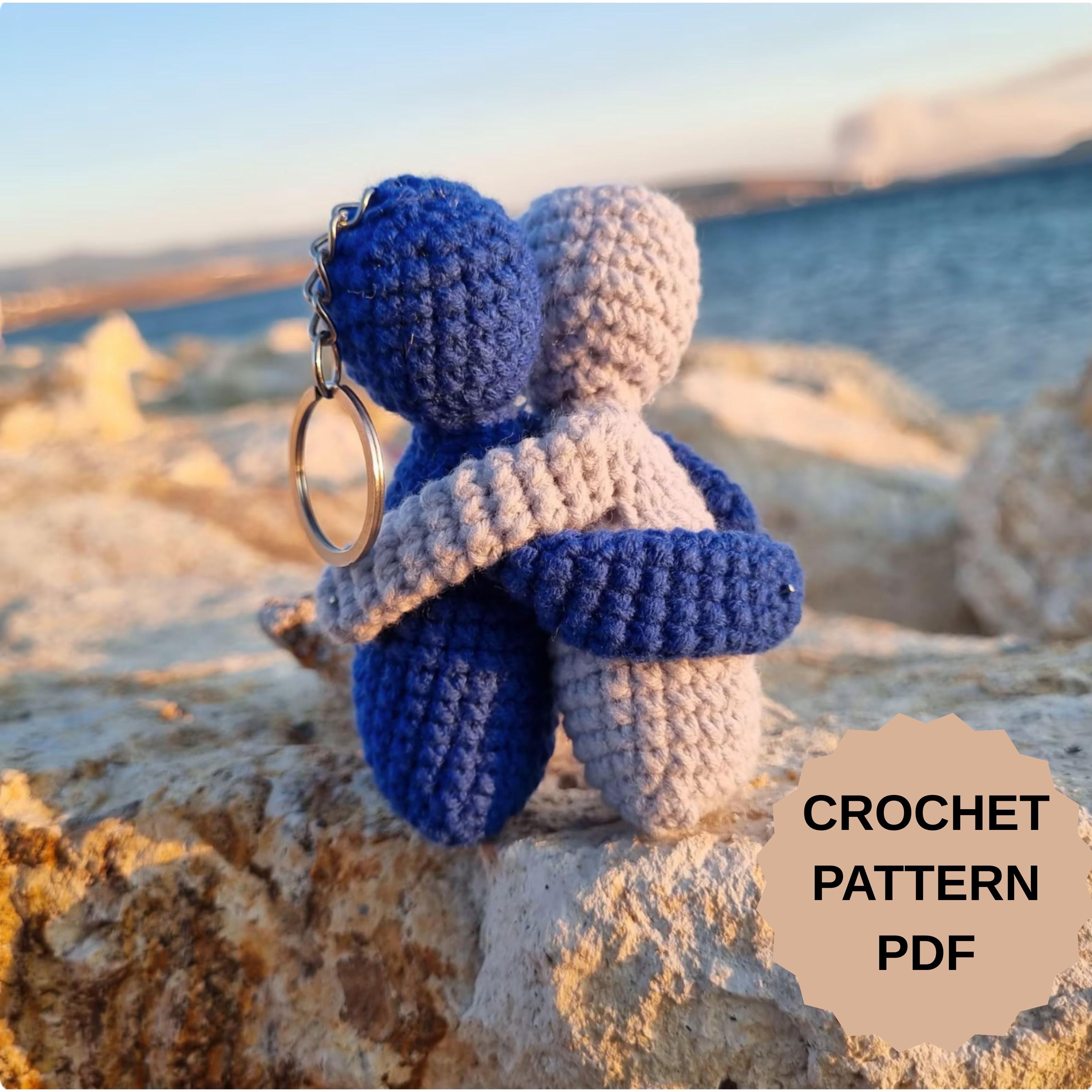 Handmade No-sew Crochet Hugging Figures Keychain Pattern (PDF) - Etsy