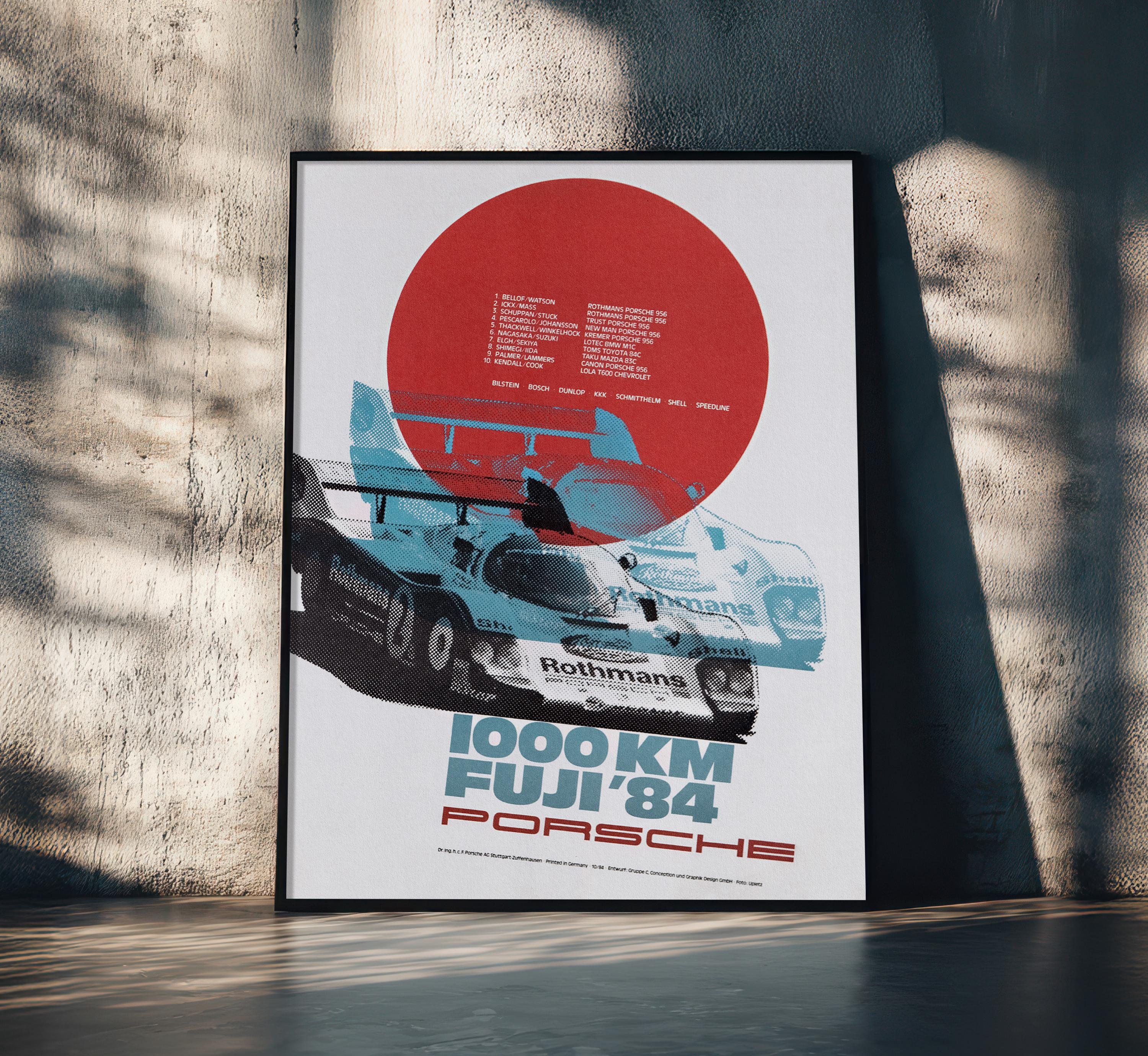 Porsche 1000km Fuji 1984 – Vintage Endurance Racing Poster