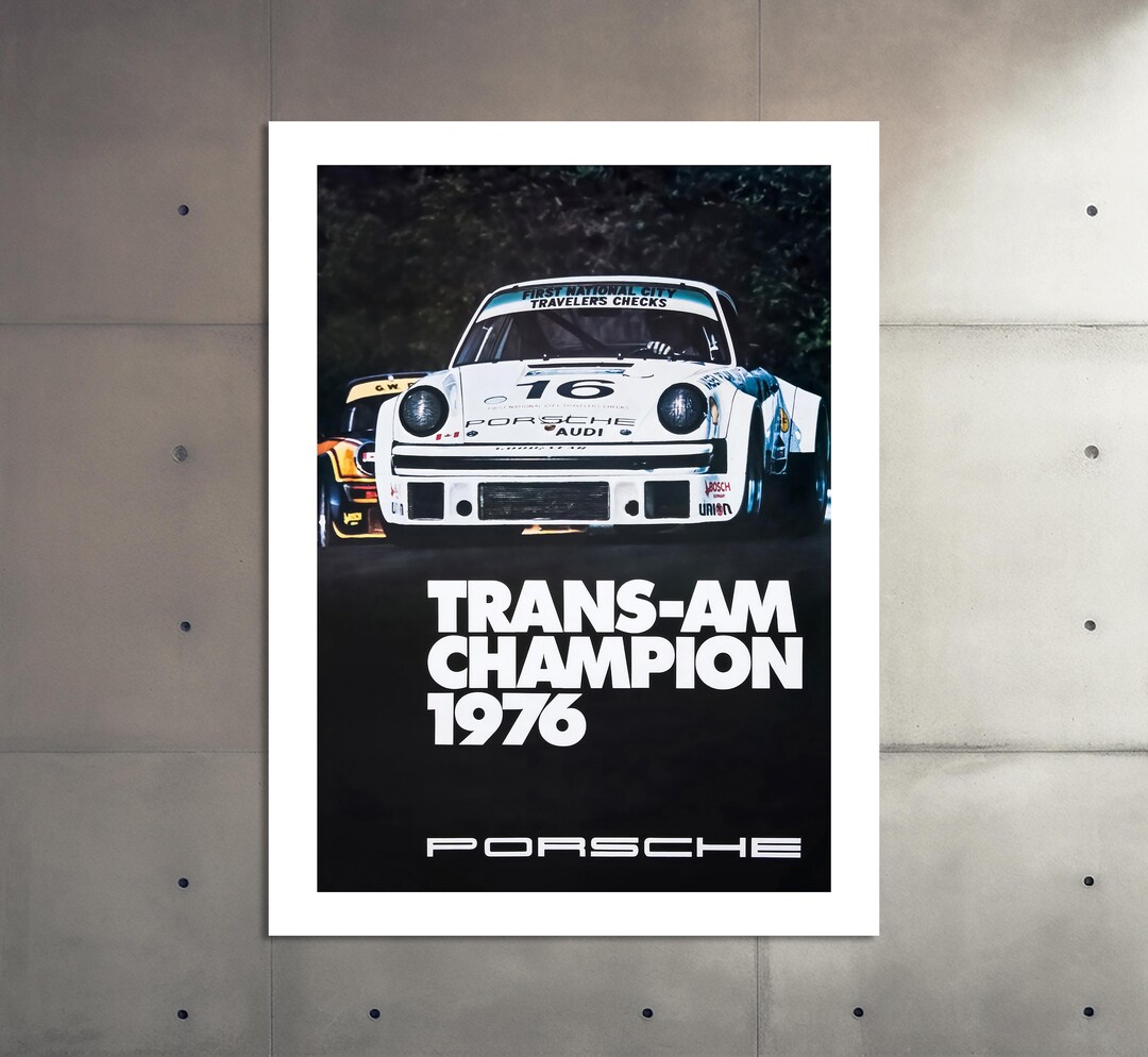 Porsche 911 Poster | 1976 Trans-am Vintage Race Car Print - Etsy