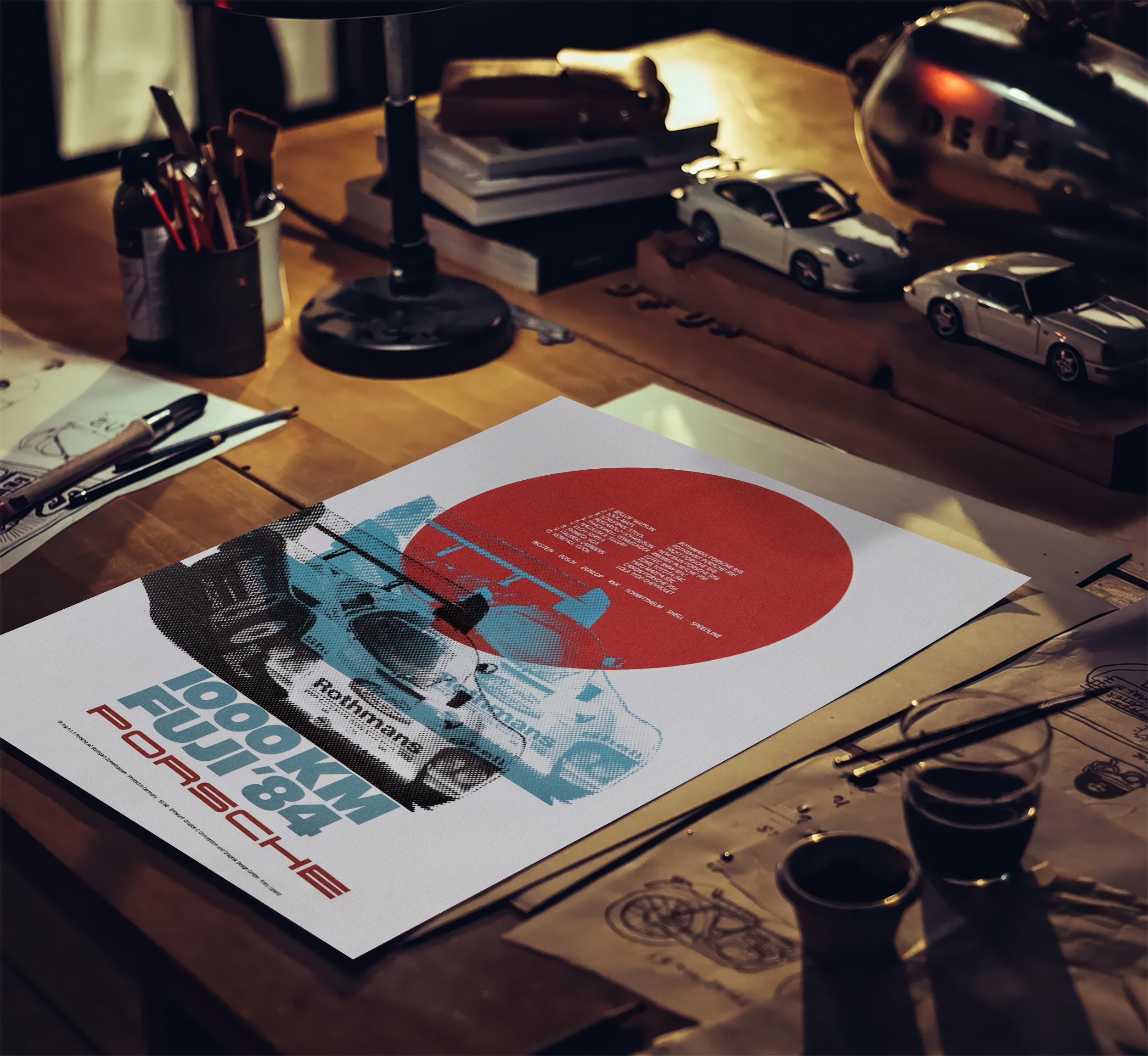 Porsche 1000km Fuji 1984 – Vintage Endurance Racing Poster