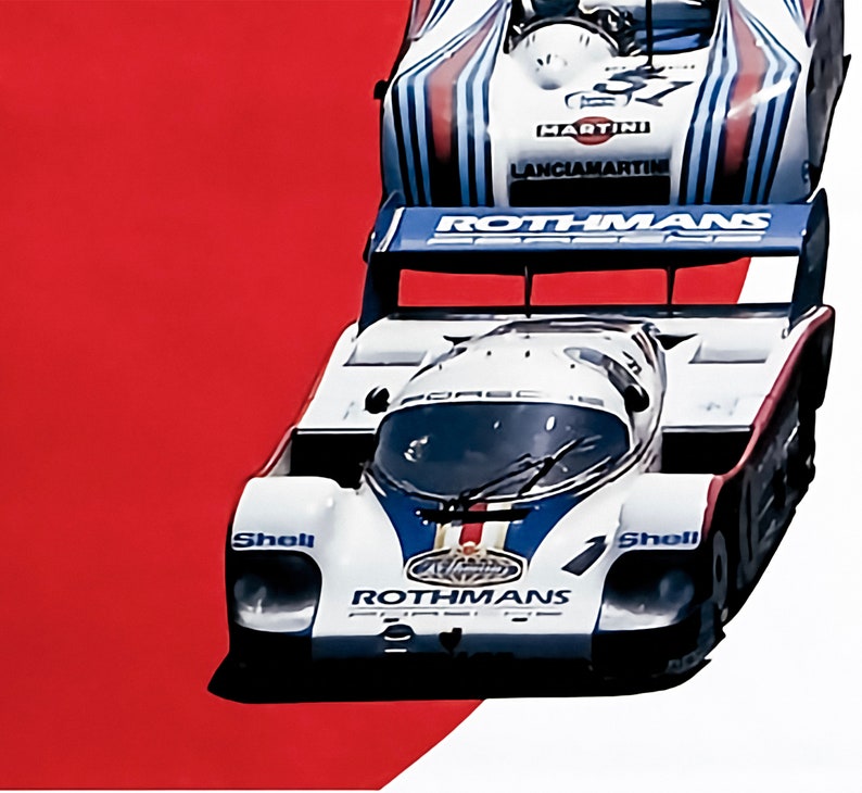 Porsche Poster Vintage Porsche 6h Fuji 1982 Motorsport Racing Poster