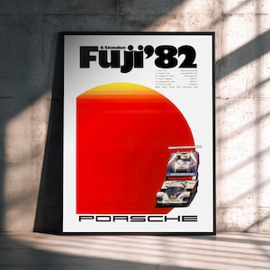 Porsche 1000km Fuji 1984 – Vintage Endurance Racing Poster
