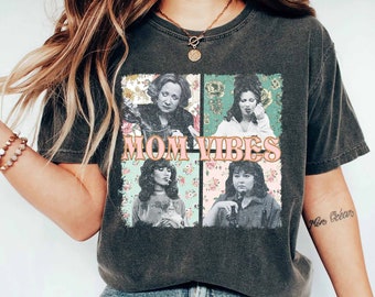 Mom Vibes Comfort Colors Shirt, Vintage jaren 90 Mom Vibes Shirt, Retro Funny Mom Shirt, Mom Life Shirt, Moederdag Cadeau Shirt, Cool Mom Shirt