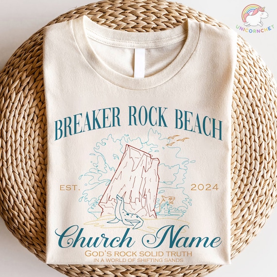 Custom Breaker Rock Beach VBS 2024 Shirt, Vacation Bible School Tshirt, VBS  Crew Beach Theme Tee, Children's Ministry 2024 Rocky Beach 