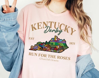 Kentucky Derby Color Art Shirt, Celebrating 150 Years KY Derby Shirt, Churchill Downs Weekend, Color Derby Run For The Roses Tee