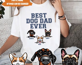 Chemise personnalisée pour papa pour chien Petthouse, meilleur papa de chien de tous les temps, chemise pour papa de chien, chemise pour amoureux des animaux de compagnie, cadeau pour amoureux des chiens, fête des pères, cadeau pour papa