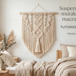 Macrame Tutorial PDF in French – DIY Boho Wall Hanging Pattern, Beginner Project, Step-by-Step Guide with Photos