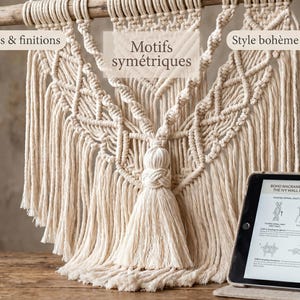 Macrame Tutorial PDF in French – DIY Boho Wall Hanging Pattern, Beginner Project, Step-by-Step Guide with Photos image 3