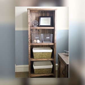 DIY rustic bookshelf plans