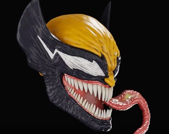 Venom Wolverine Helmet Mask High Quality 3D Printer Files 3D STL model Print STL File 3D Digital Printing STL File for 3D Printers