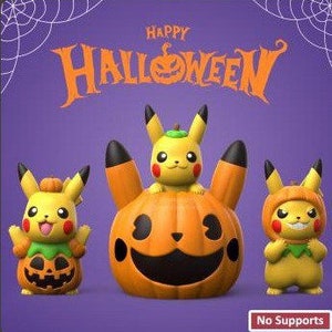 Halloween pack pikachu 3d model STL File, 3D Digital Printing STL File for 3D Printers, Movie Characters, Games, Figures, Diorama 3D Models