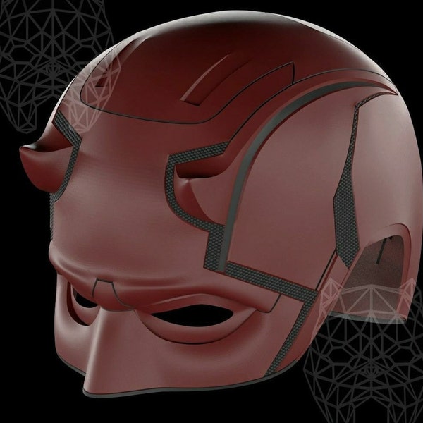 Daredevil Helmet High Quality 3D Printer Files 3D STL model Print  STL File 3D Digital Printing STL File for 3D Printer Marvel