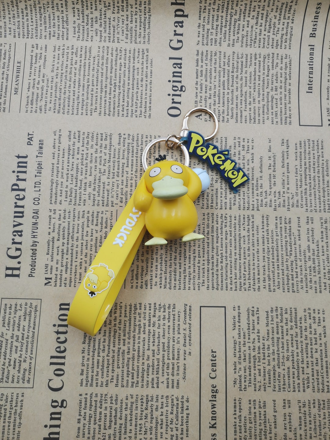 Pokémon Keychain Psyduck Keychain Doll Bag Pendant Car Key Etsy