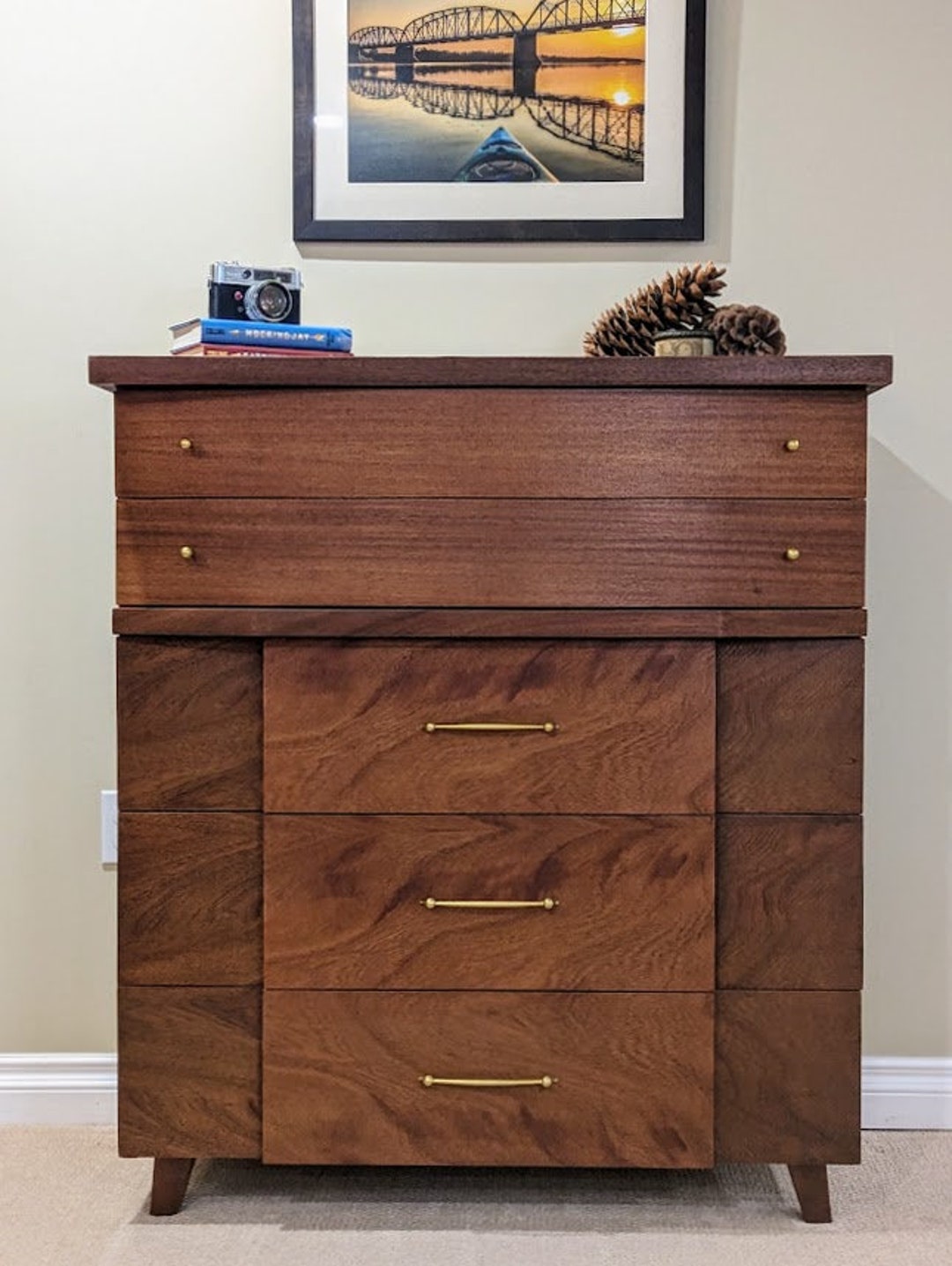 Tall Mid Century Vintage Dresser - Etsy