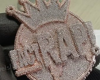 FACT RAP Moissanite Diamond Pendant, Customizes Hip Hop Pendant, Men&#39;s Custom Pendant, Gifts For Father, Rapper Pendant, Christmas Gifts