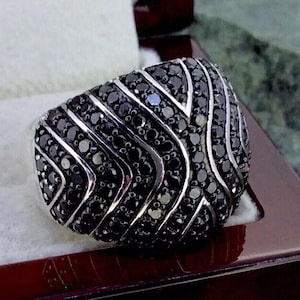 Men&#39;s Ring 3.00Ct Round Cut Black Lab Created White Diamond Full Eternity Wedding Band Ring, 14K White Gold Finish Best Collection