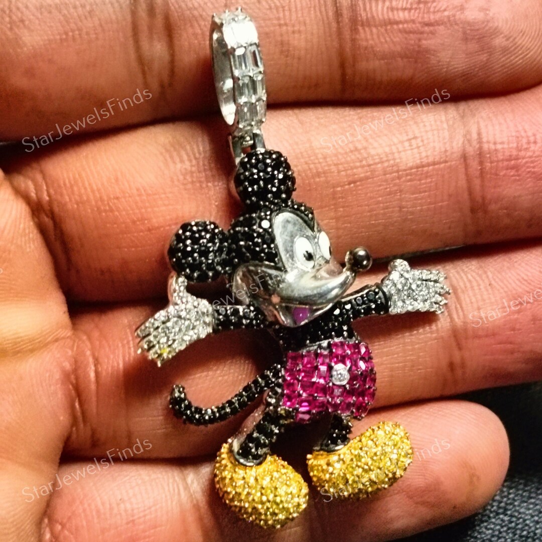 Mickey Mouse Necklace Character Pendant, Minnie Mouse Disney Jewelry ...