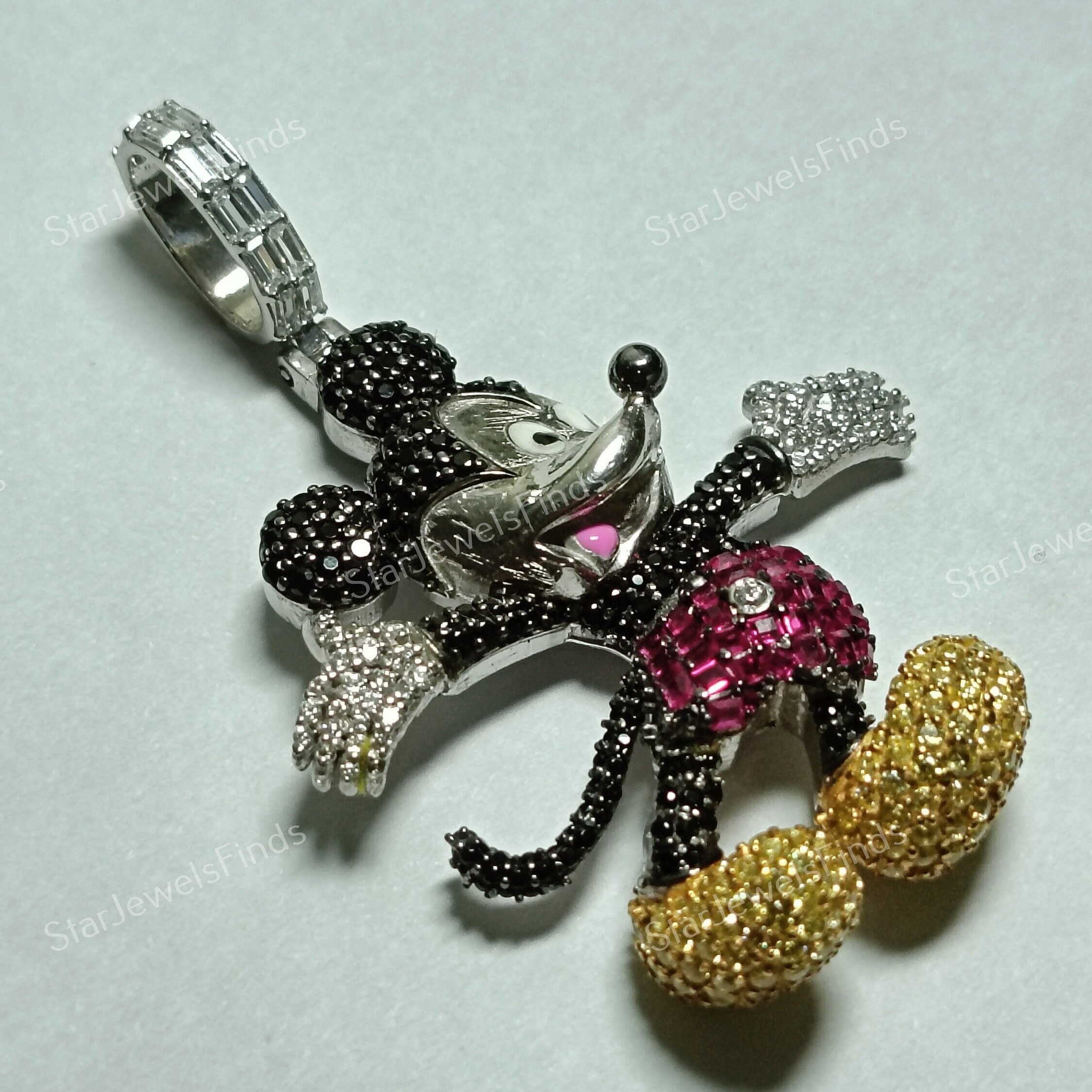 Mickey Mouse Necklace Character Pendant, Minnie Mouse Disney Jewelry ...