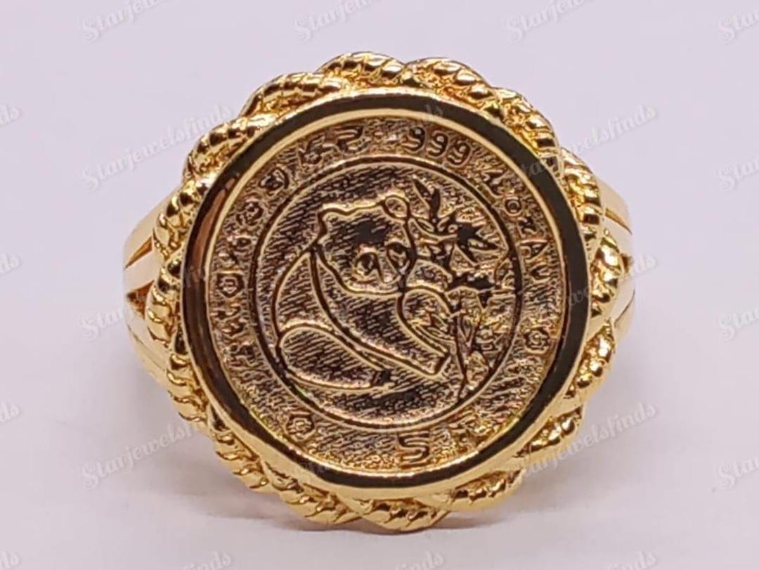 アクセサリー panda 925 Sterling Silver CHINESE PANDA BEAR COIN CHARM RING 14K