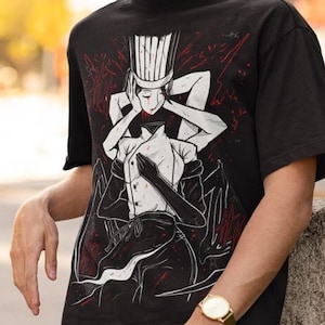 Unisex Horror Manga Creepy Girl T-Shirt, Dark Anime Gothic T-Shirt, Manga Gothic T-Shirt Inactive