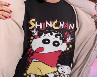 Rare Vintage Japanese Cartoon Crayon Shin Chan T-shirt 1990s - Etsy