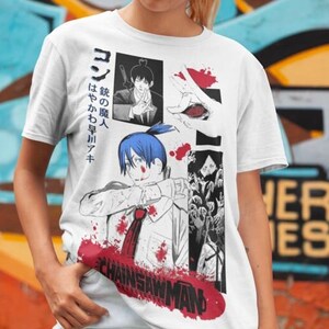 Unisex Horror Manga Creepy Girl T-Shirt, Dark Anime Gothic T-Shirt, Manga Gothic T-Shirt Inactive