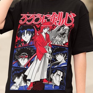 Unisex Custom Samurai Kenshin fan Unisex Jersey T-shirt met korte mouwen