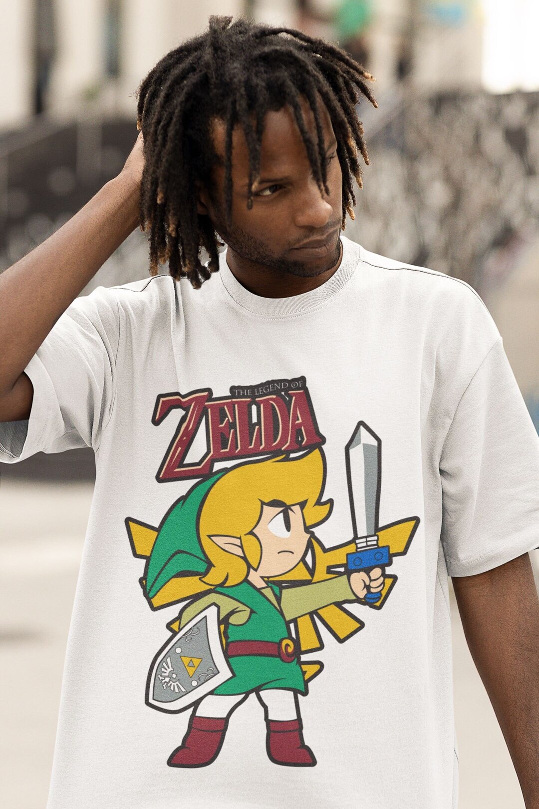 style3 Nature Triforce T-Shirt da Donna Link Hyrule Gamer, Dimensione:XS