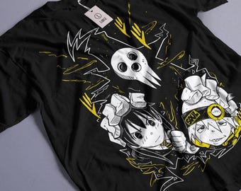 ソウルイーター ユニセックス Tシャツ クロナ マカ・アルバーン