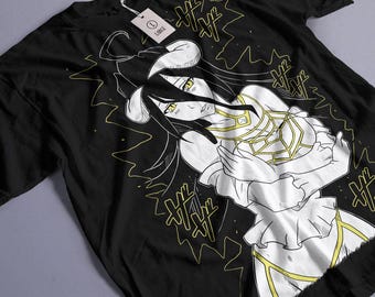 希少・レア】アルベロベロ 二重仕立て ペイントアートTシャツ ゆったり アルベド オーバーロード T シャツ、アニメ オーバーロード