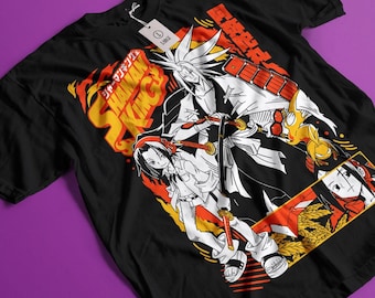 シャーマンキング 麻倉葉 Tシャツ レンタオ アニメシャツ マンガシャツ
