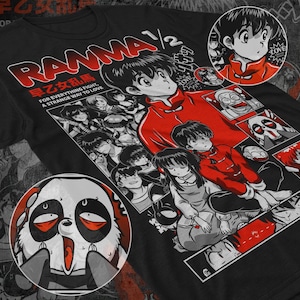 Unisex Ranma Saotome Anime T-Shirt, Genma Panda Manga Shirt