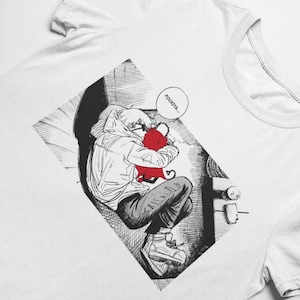Unisex Horror Manga Creepy Girl T-Shirt, Dark Anime Gothic T-Shirt, Manga Gothic T-Shirt Inactive