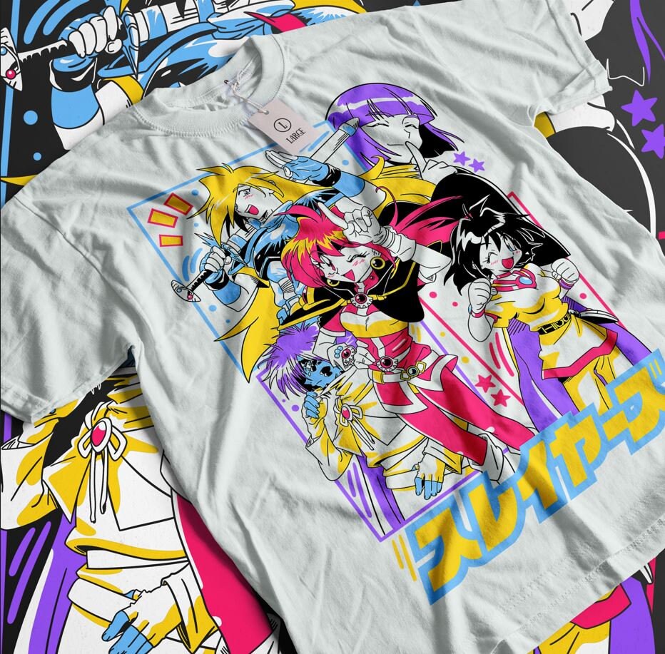 Unisex the Slayers Naga the Serpent Retro Anime T-shirt, Lina