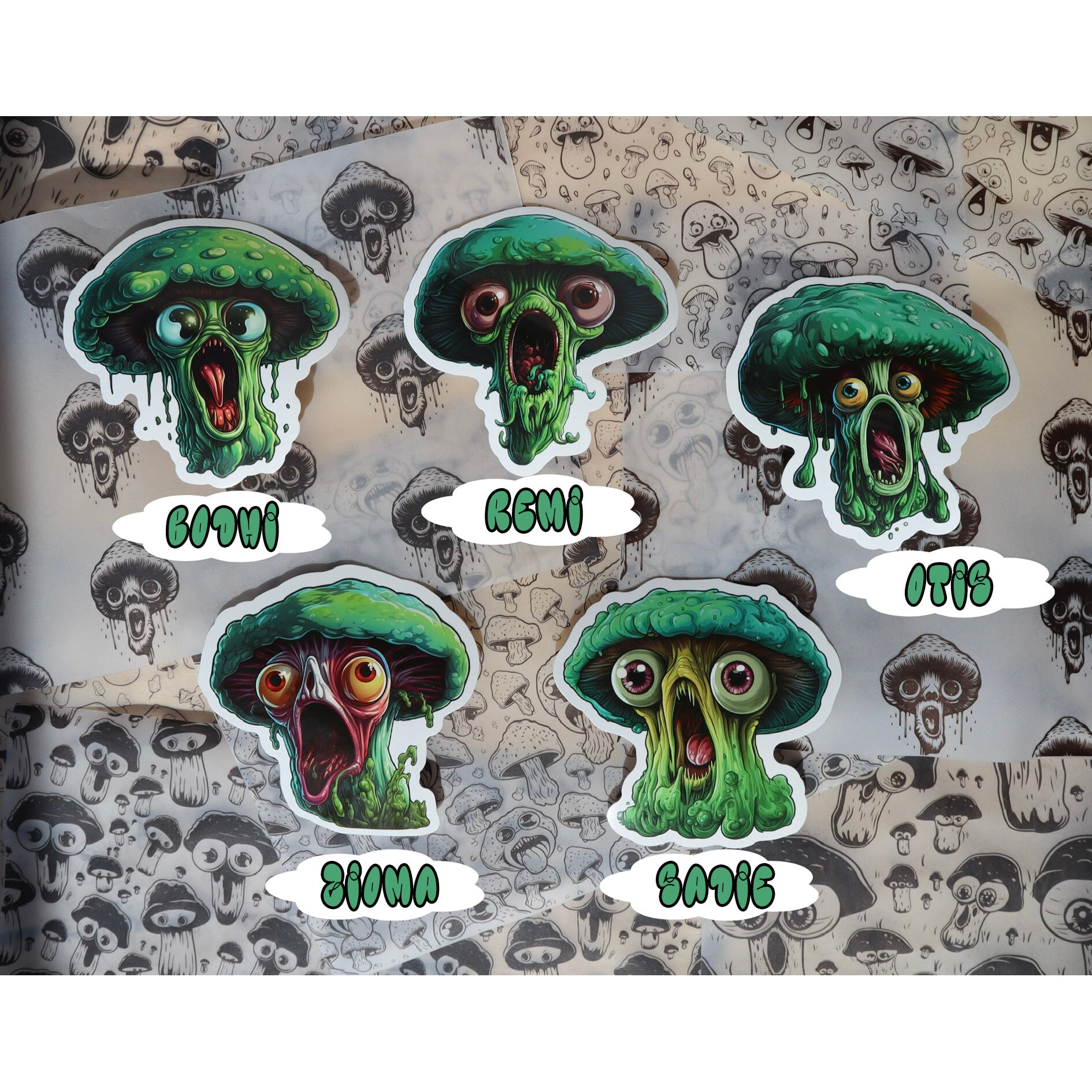 Mushroom Sticker Pack (3)| Laptop Decals for Water Bottles + Journals ...