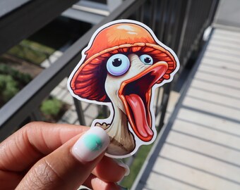 Thanksgiving Sticker | Mushroom Inspired Vinyl Decals for Laptops, Water Bottles + Journals | Collectible Thxgiving Turkey Shroomlin Sticker