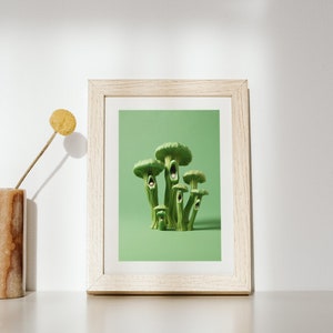 Mushroom Art Poster - Digital Download - Pop Art - Surreal Art - Mushroom Art - Mushroom Wall Decor - Trippy Wall Art - Kitchen Wall Art
