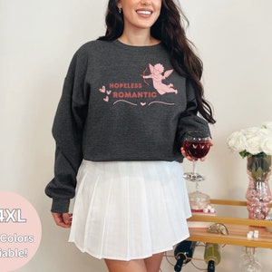 Hopeless Romantic Sweatshirt, Bookish Sweatshirt, Hopeless Romantic Crewneck, Romance Book Sweatshirt, Gift for Readers, Booktok Merch