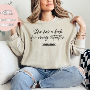 Bookish Sweatshirt, She Has A Book Sweatshirt, Gift for Book Lovers, Booktok, Bookish Merch, Reading Sweatshirt, Book Merch Crewneck